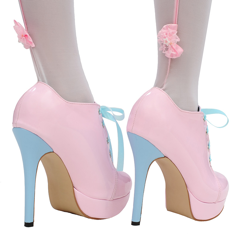 pink sissy serving shoes 5 inches 5